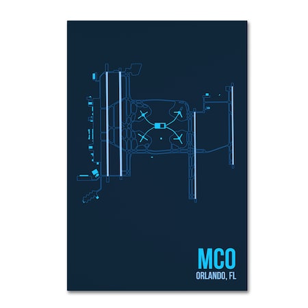 08 Left 'MCO Airport Layout' Canvas Art,22x32